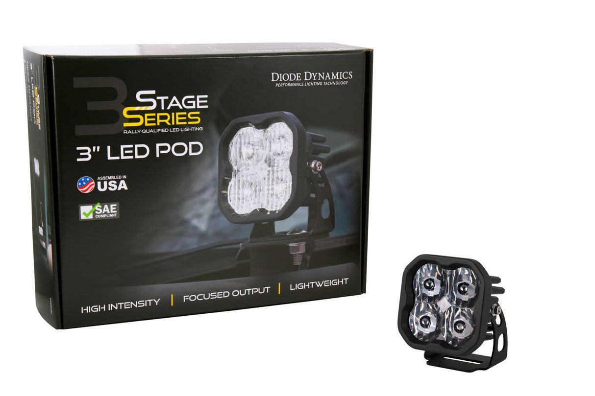 SS3 SAE/DOT White Pro LED Pod (one)