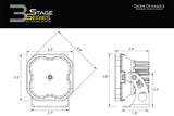 SS3 SAE/DOT White Pro LED Pod (pair)