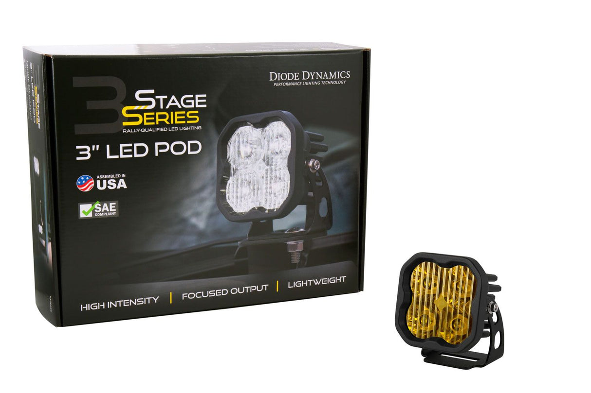 SS3 SAE Yellow Pro LED Pod (one)