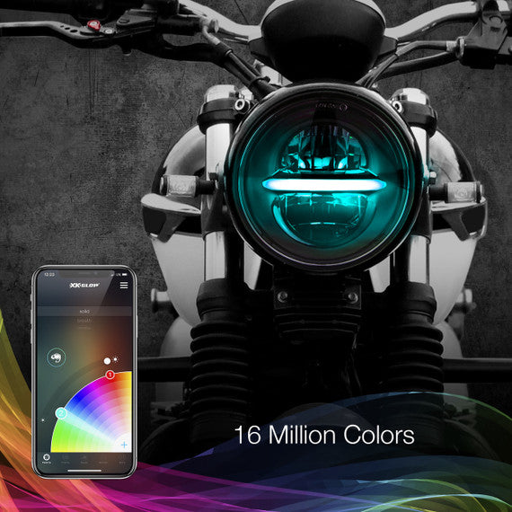 5.75" LED Headlight for Motorcycle | XKchrome Smartphone App