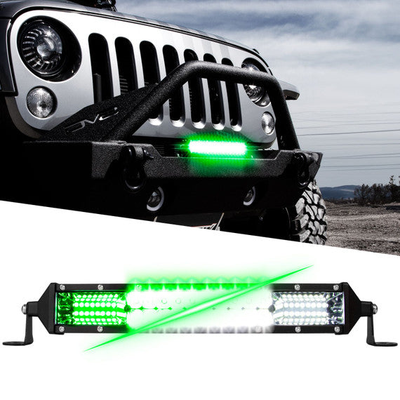 2-in-1 LED Light Bar | White & Green